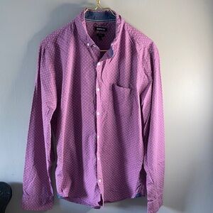 Express Men's Casual Purple Button-Down Shirt